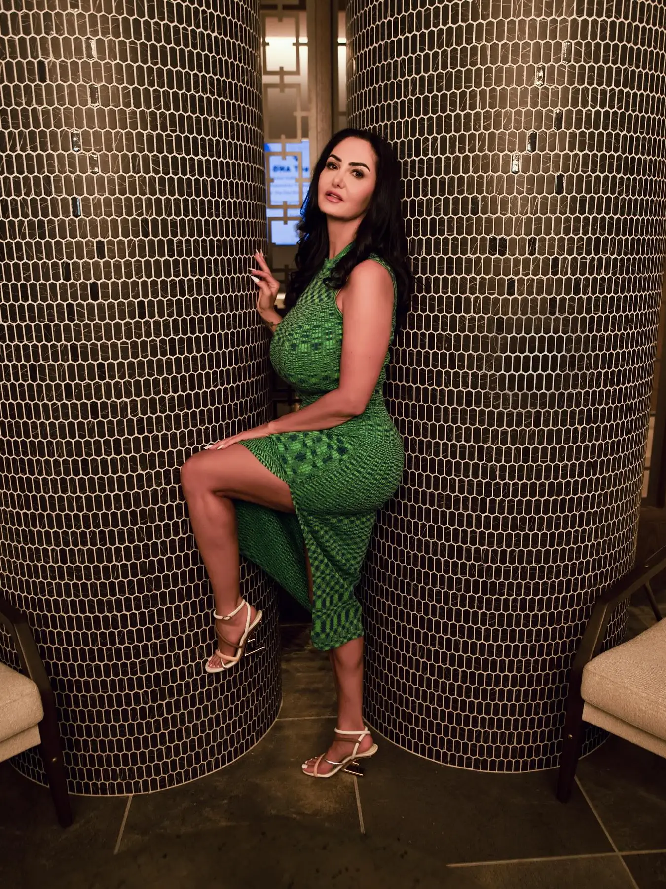 ava addams green dress Betsey Johnson Alley Cat Cherry Print Dress