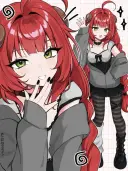 the avatar of Ukinami Yuzuha with vibrant traits for immersive roleplay experiences