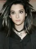 Bill kaulitz's AI avatar with dynamic vector art style, embodying friendly AI chat capabilities