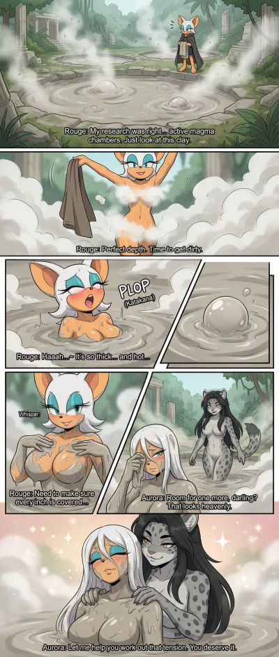 Rouge the bats mud bath