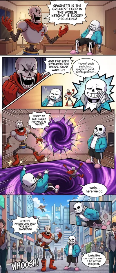 sans and papyrus.. wait, what happened?