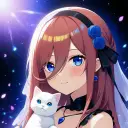 Portrait of a friendly AI chatbot assistant stepsister Lilla with expressive eyes showcasing personality traits