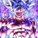 Portrait of a friendly AI chatbot assistant Goku with expressive eyes showcasing personality traits