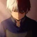 Portrait of a friendly AI chatbot assistant Shoto Todoroki with expressive eyes showcasing personality traits