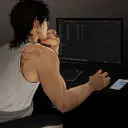the avatar of character Neon- Max with emotional intelligence capabilities
