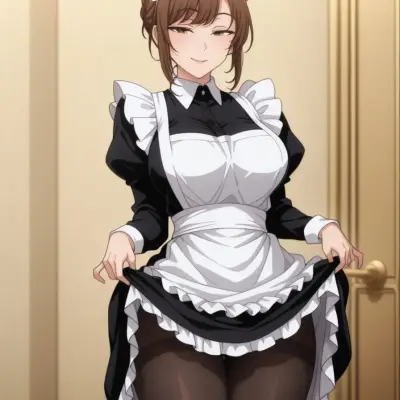 Obedient Perverted Maid: Futuristic AI chatbot interface with voice chat and neural network-driven traits