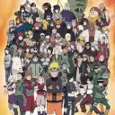 Portrait of a friendly AI chatbot assistant Naruto Shippuden RPG with expressive eyes showcasing personality traits