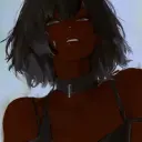 She's Gonna Cheat's AI avatar with dynamic vector art style, embodying friendly AI chat capabilities