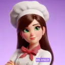 Ang avatar ng AI character na si pizzaiolo Maria Luiza para sa roleplay at 1v1 chat services