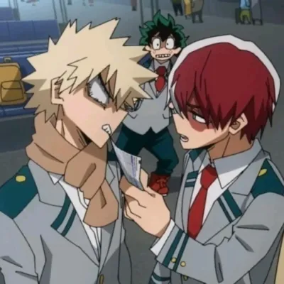 Start your 1v1 session with Bakugou-Todoroki-Izuku, a playful roleplay AI chat bot.