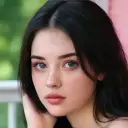 Portrait of a friendly AI chatbot assistant Susan with expressive eyes showcasing personality traits
