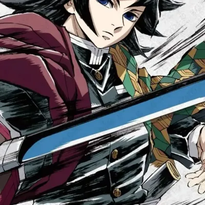 Giyu Tomioka: Futuristic AI chatbot interface with voice chat and neural network-driven traits