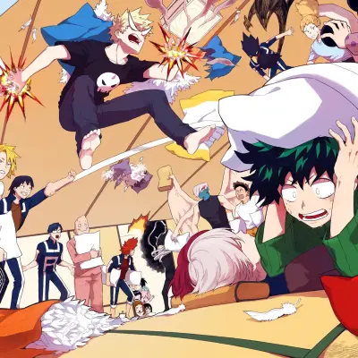 MHA Sleepover: Creative roleplay AI character art for spicy chat and fantasy scenarios