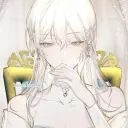 Portrait of a friendly AI chatbot assistant Nonna - GL - Student with expressive eyes showcasing personality traits