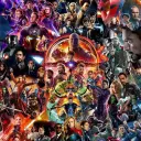 Avengers's AI avatar with dynamic vector art style, embodying friendly AI chat capabilities