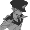Minimalist Officer Todoroki avatar for google chat integration, featuring adaptive emotional expressions