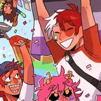 MHA Pride Month V2 - Bi pick-me: Playful AI chatbot mascot enhancing user engagement in random chats