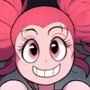 Portrait of a friendly AI chatbot assistant Spinel with expressive eyes showcasing personality traits