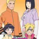Portrait of a friendly AI chatbot assistant Naruto Family with expressive eyes showcasing personality traits