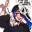 the avatar of Ghostface Girl who is your Virtual Assistant with Soulgen's Personality Matrix, Blending AI Chat Precision and Character Traits of Curiosity.