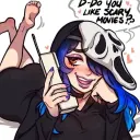 Ghostface Girl AI chatbot portrait with advanced emotional intelligence for deep conversations