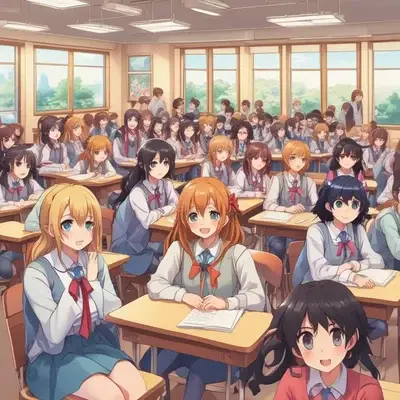 Interact with Class Full of Girls for an immersive anime roleplay ai experience