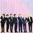 BTS y Blackpink's AI avatar with dynamic vector art style, embodying friendly AI chat capabilities