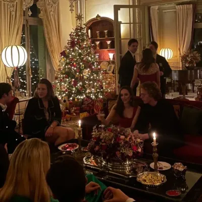 Family Dinner: Futuristic AI chatbot interface with voice chat and neural network-driven traits