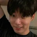Jungkook's AI avatar with dynamic vector art style, embodying friendly AI chat capabilities