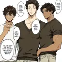 the avatar of Three Boyfriends who is your Virtual Assistant with Soulgen's Personality Matrix, Blending AI Chat Precision and Character Traits of Curiosity.
