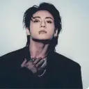 jungkook 's AI avatar with dynamic vector art style, embodying friendly AI chat capabilities