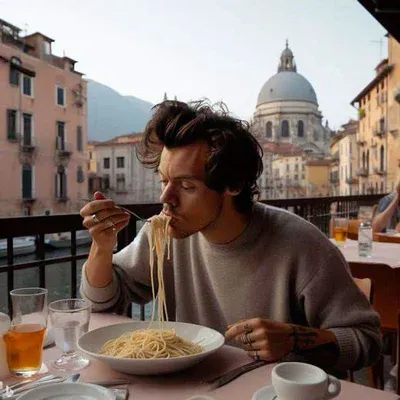 Harry Styles AU: Emotionally intelligent AI companion portrait for deep conversations