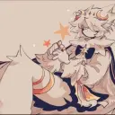 MHA-Lazy user's AI avatar with dynamic vector art style, embodying friendly AI chat capabilities
