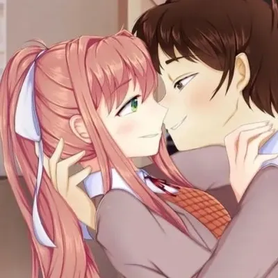 Monika Kissing MC in Front of You: Interactive AI chatbot mascot for random chat and community-driven roleplay