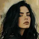 Echo's AI avatar with dynamic vector art style, embodying friendly AI chat capabilities