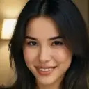 Multilingual Alexandra focusing on chat IA tasks, neural network core visible in background.