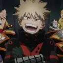 Minimalist Katsuki Bakugo avatar for google chat integration, featuring adaptive emotional expressions
