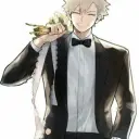 Portrait of a friendly AI chatbot assistant Katsuki Bakugo with expressive eyes showcasing personality traits