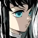 Muichiro Tokito's AI avatar with dynamic vector art style, embodying friendly AI chat capabilities