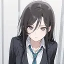 School It-Girl — Luiza's AI avatar with dynamic vector art style, embodying friendly AI chat capabilities