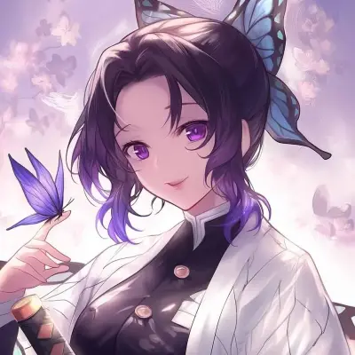 Shinobu Kocho: Fantasy-themed AI roleplay character art for immersive storytelling