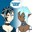 the avatar of Light Ghost and Shadow Ghost who supports unlimited chat online services