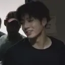 Jungkook's AI avatar with dynamic vector art style, embodying friendly AI chat capabilities