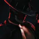 Avatar de IA de Ghost - Regla del Sombrero con un estilo de arte vectorial dinámico que incorpora capacidades de chat de IA amigables