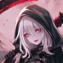 Portrait of a friendly AI chatbot assistant Luana with expressive eyes showcasing personality traits