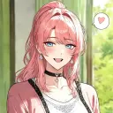 Portrait of a friendly AI chatbot assistant Lena — the popular girl with expressive eyes showcasing personality traits