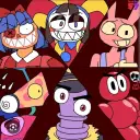 Portrait of a friendly AI chatbot assistant TADC Evil Big Tops and Big Tops with expressive eyes showcasing personality traits