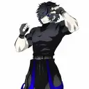 Minimalist MHA Pro Hero Torso avatar for google chat integration, featuring adaptive emotional expressions