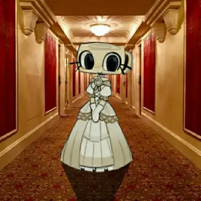 Dandys World x Backrooms Level 5: Emotionally intelligent AI companion portrait for deep conversations