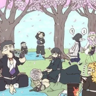 Demon Slayer Cherry Blossom Picnic — Pick Me Version: Interactive AI chatbot mascot for random chat and community-driven roleplay